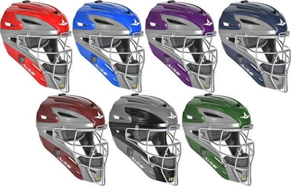 All-Star System 7 MVP2500GTT Adult Graphite Two Tone Catcher's Helmet - Image 2