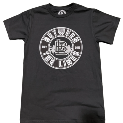 Between The Lines Badge Palm Tree T-Shirt -Wilson Shop between the lines between the lines badge palm tre 2