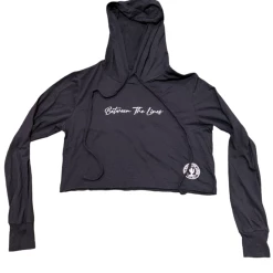 Between The Lines Womens Long Sleeve Crop Top