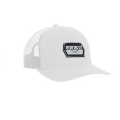 Marucci Rubber Cross Patch Trucker Hat White/White