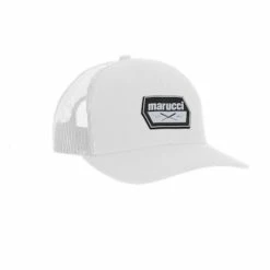 Marucci Rubber Cross Patch Trucker Hat White/White