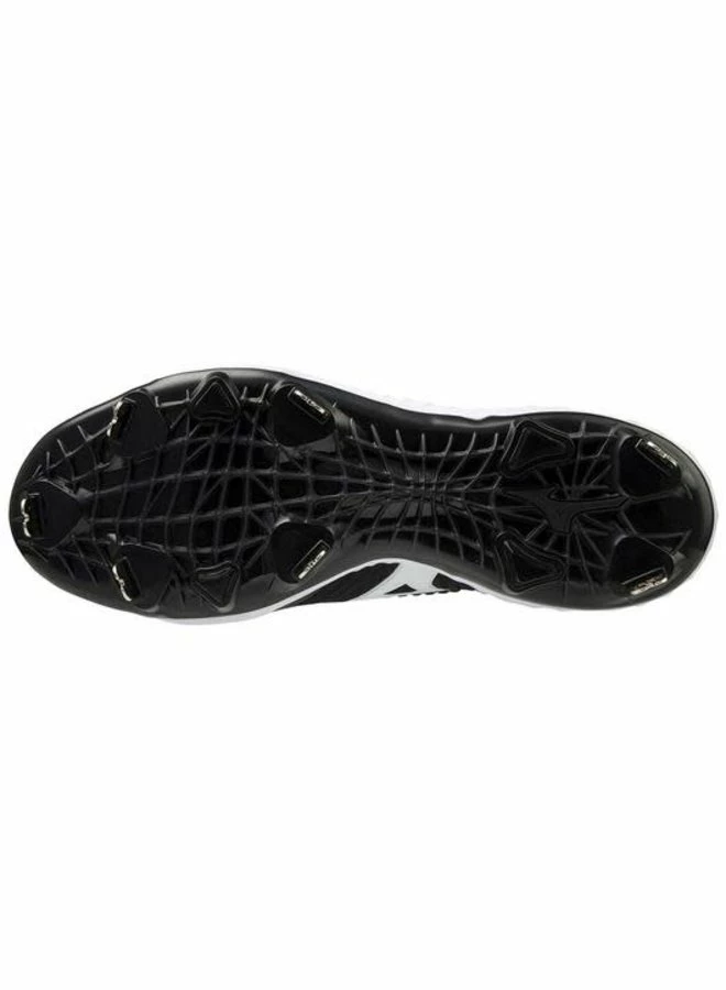 MIZUNO DOMINANT KNIT MEN’S METAL BASEBALL CLEAT - Black/White - Image 5