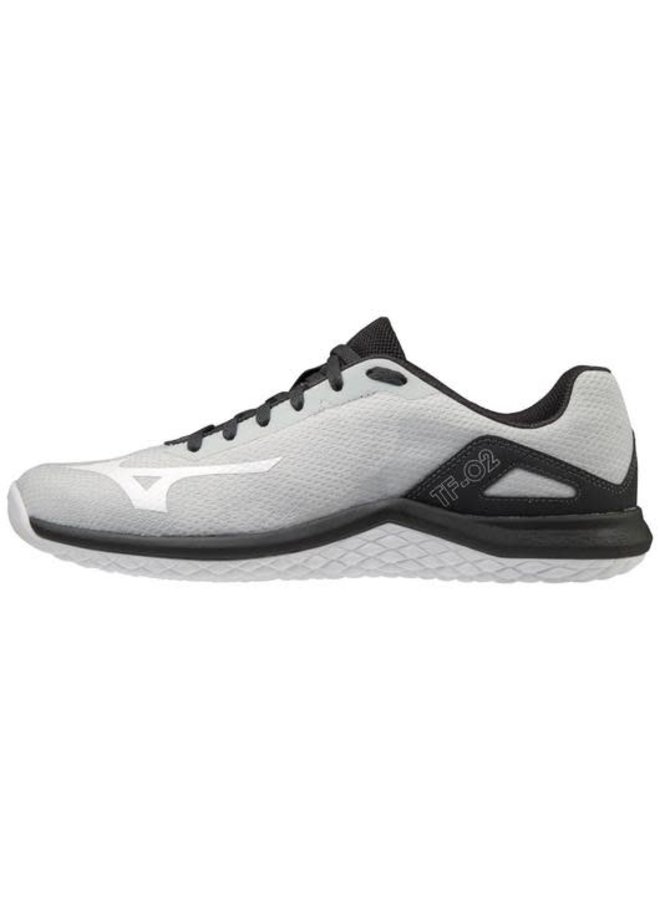 MIZUNO Men's TF-02 Training Shoe - Grey/Black MIZUNO Men's TF-02 Training Shoe - Grey/Black -Wilson Shop mizuno mizuno mens tf 02 training shoe grey black