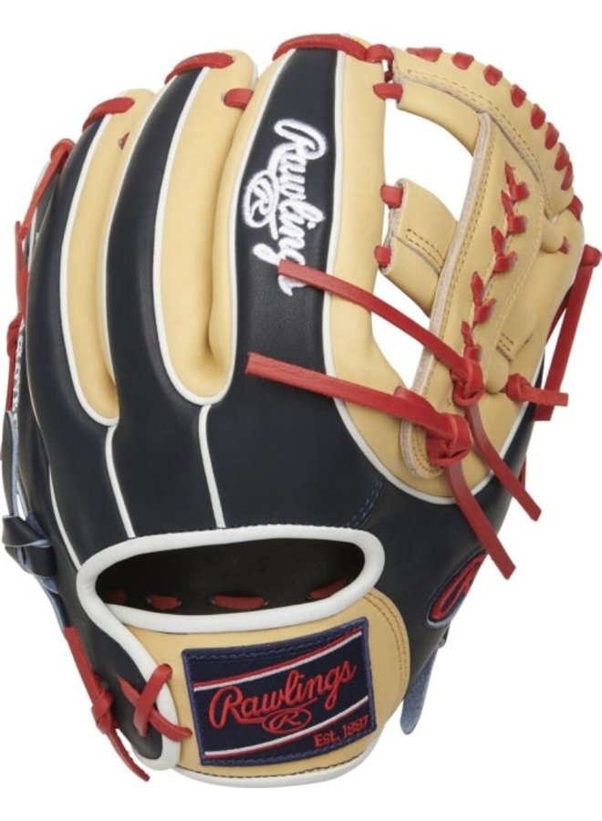 Rawlings Heart of the Hide Infield Glove Scarlet/Navy 11.5-inch Rawlings Heart Of The Hide Infield Glove Scarlet/Navy 11.5-inch -Wilson Shop rawlings rawlings heart of the hide infield glove 7