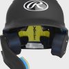 Rawlings MACH One-Tone Matte Helmet W/Adjustable Face Guard - LHB Matte Black