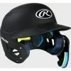 Rawlings MACH One-Tone Matte Helmet W/Adjustable Face Guard - RHB Matte Black