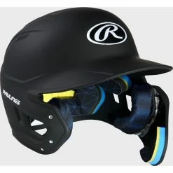Rawlings MACH One-Tone Matte Helmet W/Adjustable Face Guard - RHB Matte Black