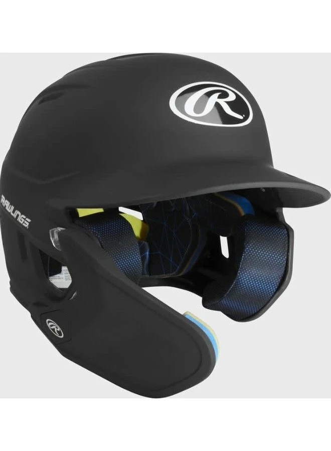 Rawlings MACH One-Tone Matte Helmet W/Adjustable Face Guard - LHB Matte Black - Image 5