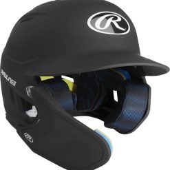 Rawlings MACH One-Tone Matte Helmet W/Adjustable Face Guard - LHB Matte Black -Wilson Shop rawlings rawlings mach one tone matte helmet w adj 5