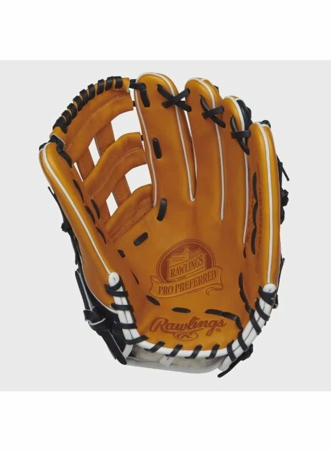 Rawlings Pro Preferred 12.75 Outfield Glove Tan/Navy - Image 2