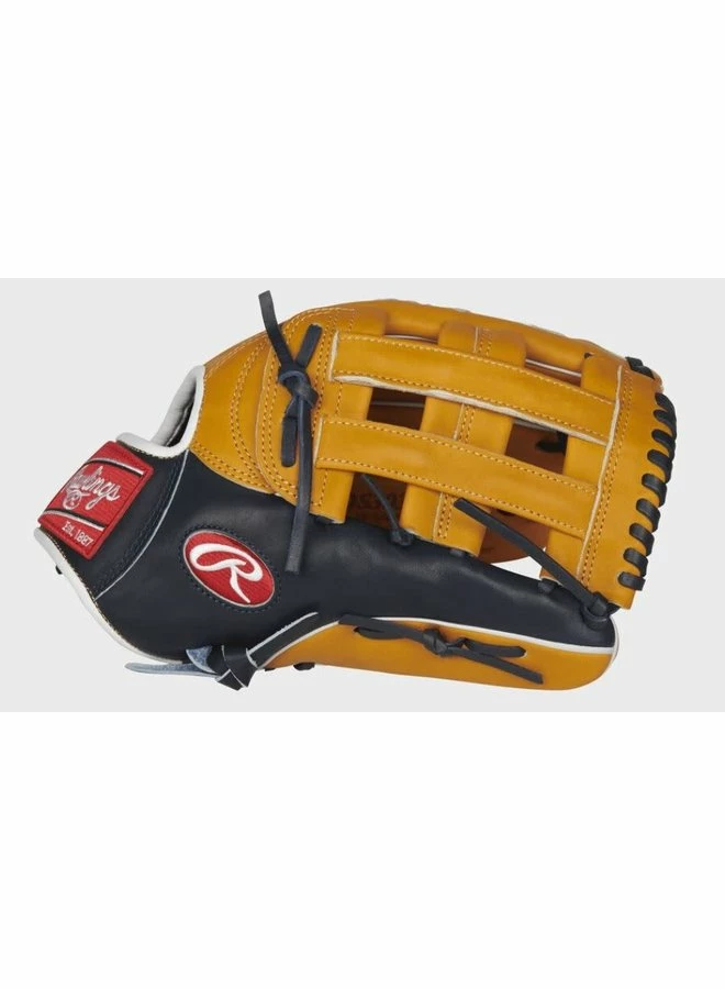 Rawlings Pro Preferred 12.75 Outfield Glove Tan/Navy - Image 4