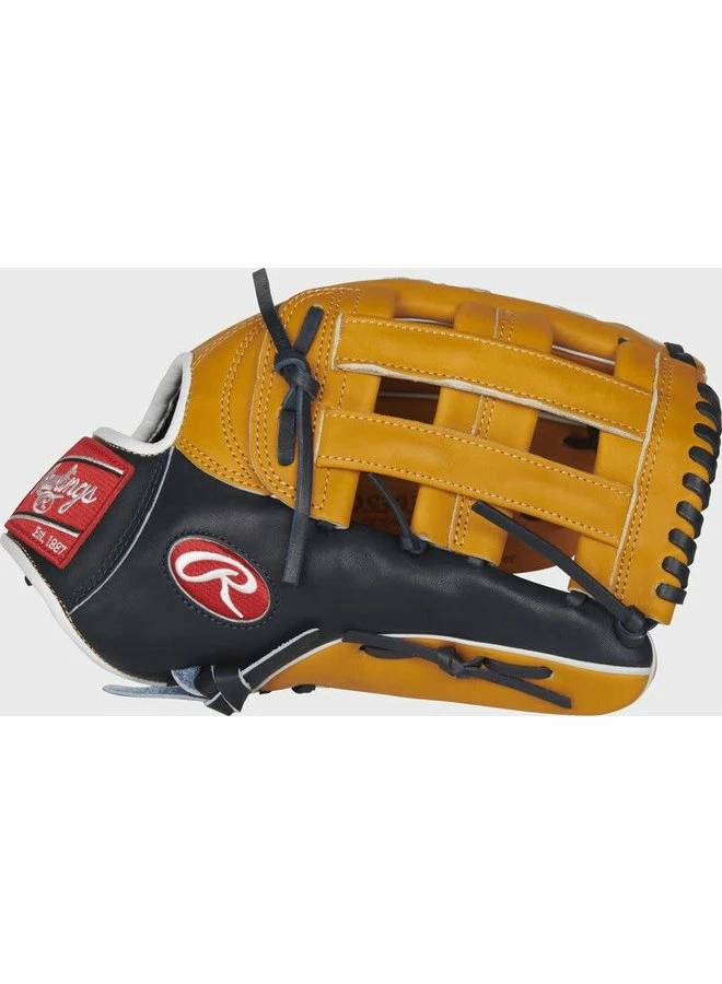 Rawlings Pro Preferred 12.75 Outfield Glove Tan/Navy - Image 6