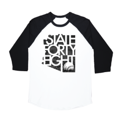State Forty-Eight State Forty Eight Men's Baseball Tee Arizona's Pastime White & Black