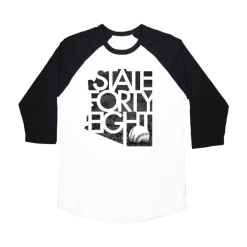 State Forty-Eight State Forty Eight Men's Baseball Tee Arizona's Pastime White & Black