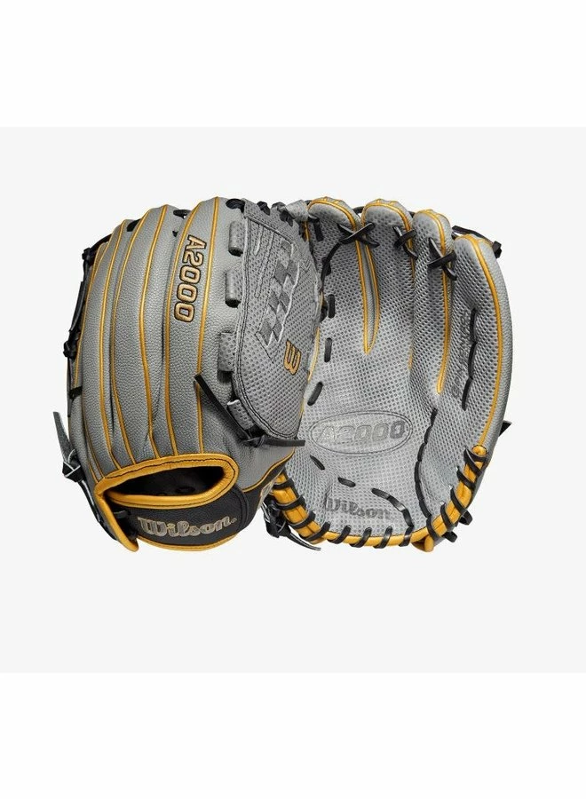 Wilson 2022 A2000 FP V125 W/Spin Control & SuperSkin (OF) LHT 12.5 Grey SC /Grey SS/Gold - Image 4