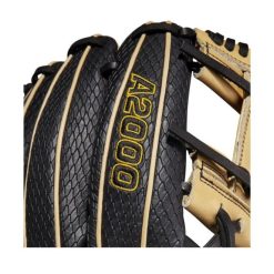Wilson 2022 A2000 SuperSkin K. Hayes GM (IF) 11.75 Black/Black SuperSnakeSkin/Blonde -Wilson Shop wilson wilson 2022 a2000 superskin k hayes gm if 1 4