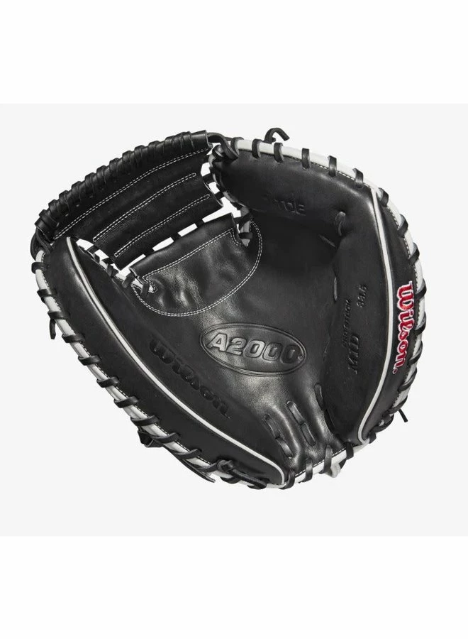 Wilson 2022 A2000 SuperSkin M1D (C ) 33.5 Black/White Catchers Mitt - Image 3