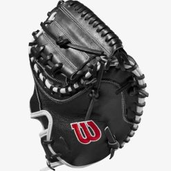 Wilson 2022 A2000 SuperSkin M1D (C ) 33.5 Black/White Catchers Mitt 3 Wilson 2022 A2000 SuperSkin M1D (C ) 33.5 Black/White Catchers Mitt -Wilson Shop wilson wilson 2022 a2000 superskin m1d c 335 black 3