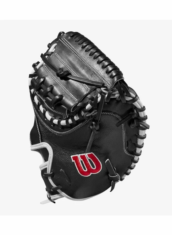 Wilson 2022 A2000 SuperSkin M1D (C ) 33.5 Black/White Catchers Mitt - Image 4
