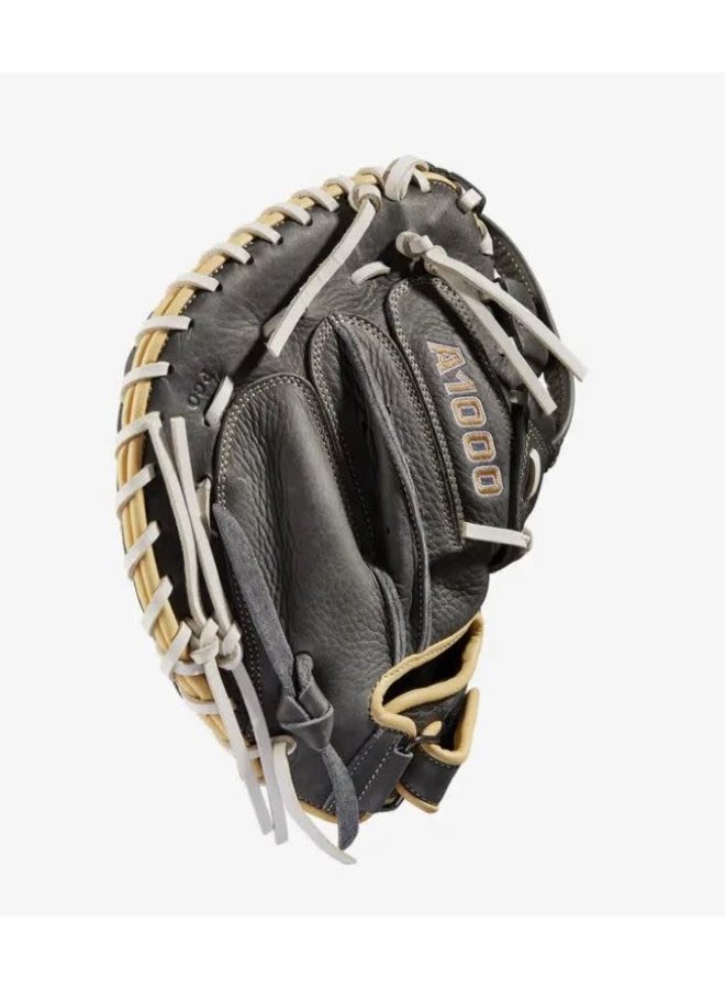 Wilson A1000 Fastpitch CM33 33 Grey/Blonde/White Catchers Mitt 3 Wilson A1000 Fastpitch CM33 33 Grey/Blonde/White Catchers Mitt - Image 3