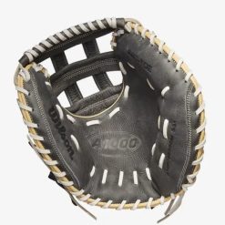 Wilson A1000 Fastpitch CM33 33 Grey/Blonde/White Catchers Mitt 10 Wilson A1000 Fastpitch CM33 33 Grey/Blonde/White Catchers Mitt -Wilson Shop wilson wilson a1000 fastpitch cm33 33 grey blonde 3