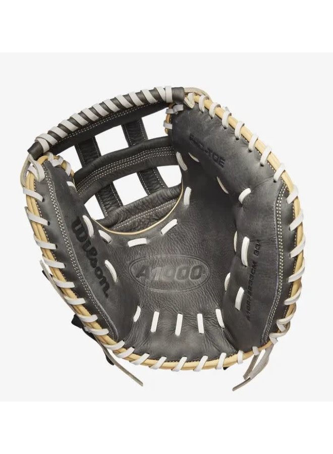 Wilson A1000 Fastpitch CM33 33 Grey/Blonde/White Catchers Mitt 4 Wilson A1000 Fastpitch CM33 33 Grey/Blonde/White Catchers Mitt - Image 4