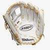 Wilson A1000 Fastpitch H1175 11.75 White/White/Blonde & Seminole Red