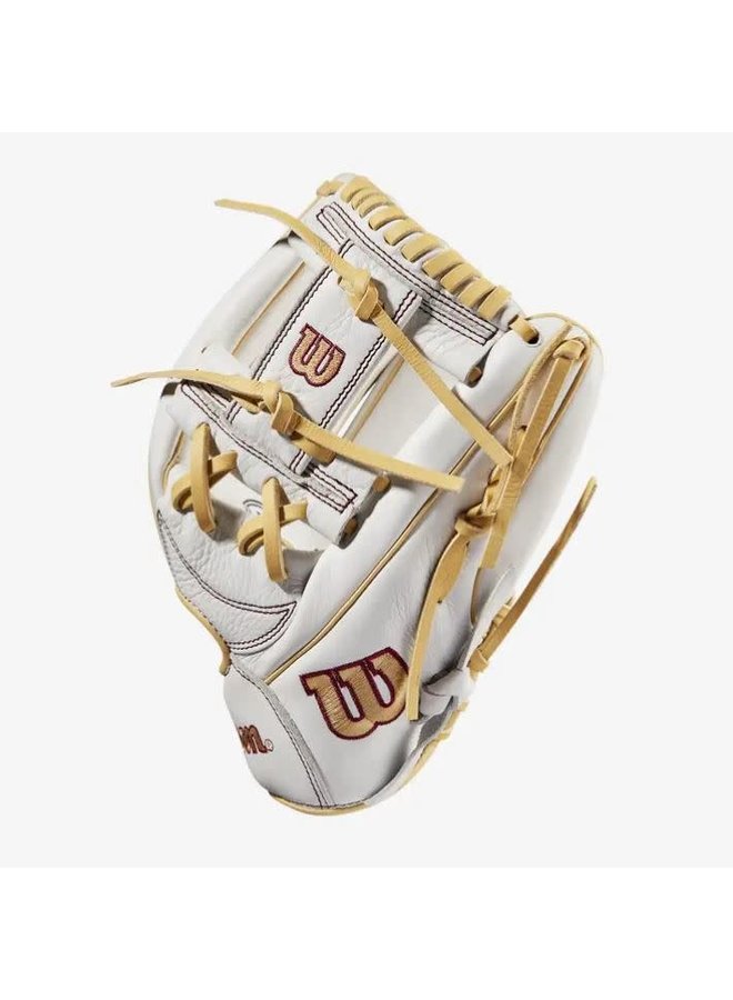Wilson A1000 Fastpitch H1175 11.75 White/White/Blonde & Seminole Red Wilson A1000 Fastpitch H1175 11.75 White/White/Blonde & Seminole Red -Wilson Shop wilson wilson a1000 fastpitch h1175 1175 white whi 3