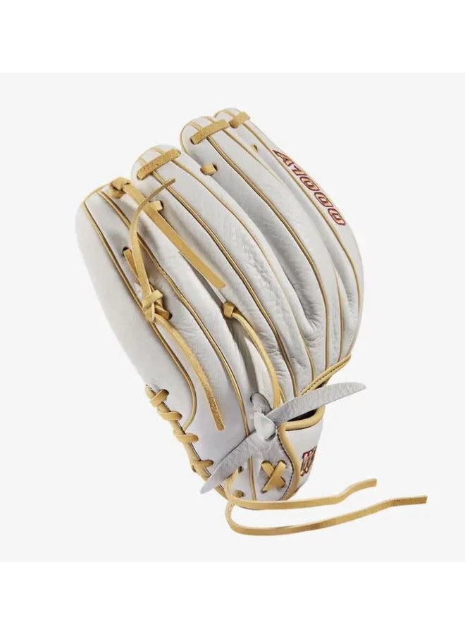 Wilson A1000 Fastpitch H1175 11.75 White/White/Blonde & Seminole Red Wilson A1000 Fastpitch H1175 11.75 White/White/Blonde & Seminole Red -Wilson Shop wilson wilson a1000 fastpitch h1175 1175 white whi 4