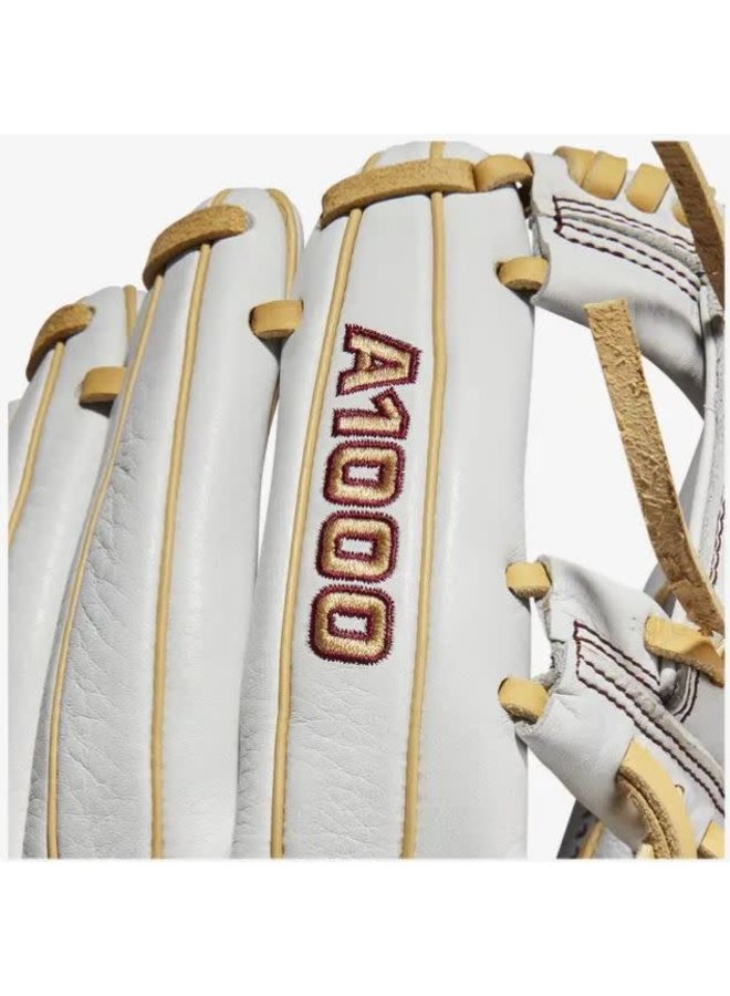 Wilson A1000 Fastpitch H1175 11.75 White/White/Blonde & Seminole Red Wilson A1000 Fastpitch H1175 11.75 White/White/Blonde & Seminole Red -Wilson Shop wilson wilson a1000 fastpitch h1175 1175 white whi 5