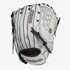 Wilson A1000 Fastpitch Outfield/Pitcher's Glove V125 12.5 White/White/Black & Blonde