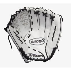 Wilson A1000 Fastpitch Outfield/Pitcher's Glove V125 12.5 White/White/Black & Blonde -Wilson Shop wilson wilson a1000 fastpitch outfield pitchers gl 3