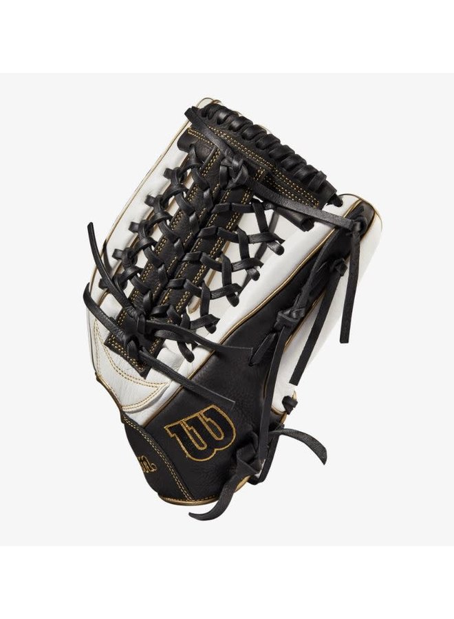 Wilson A1000 Fastpitch T125 LHT 12.5 White/White/Black & Blonde Wilson A1000 Fastpitch T125 LHT 12.5 White/White/Black & Blonde -Wilson Shop wilson wilson a1000 fastpitch t125 lht 125 white w 2