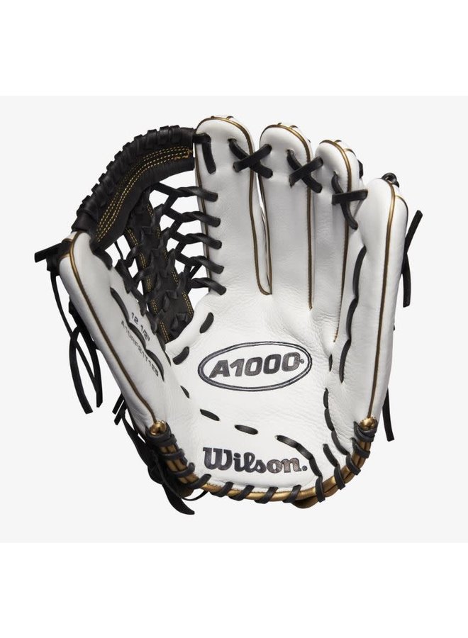 Wilson A1000 Fastpitch T125 LHT 12.5 White/White/Black & Blonde Wilson A1000 Fastpitch T125 LHT 12.5 White/White/Black & Blonde -Wilson Shop wilson wilson a1000 fastpitch t125 lht 125 white w 3