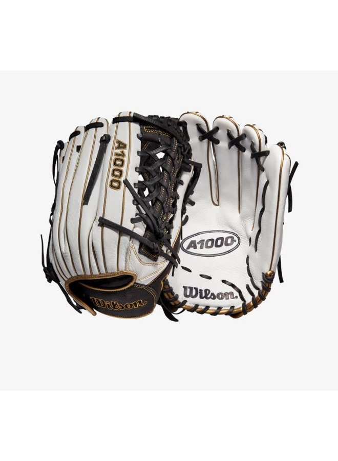 Wilson A1000 Fastpitch T125 LHT 12.5 White/White/Black & Blonde Wilson A1000 Fastpitch T125 LHT 12.5 White/White/Black & Blonde -Wilson Shop wilson wilson a1000 fastpitch t125 lht 125 white w 4