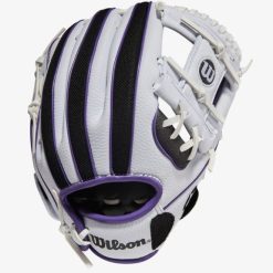 Wilson A200 EZ Catch Baseball 10-inch White/Black/Purple