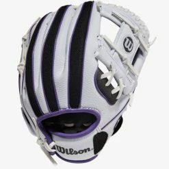 Wilson A200 EZ Catch Baseball 10-inch White/Black/Purple