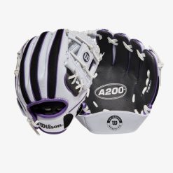 Wilson A200 EZ Catch Baseball 10-inch White/Black/Purple -Wilson Shop wilson wilson a200 ez catch baseball 10 inch white 3