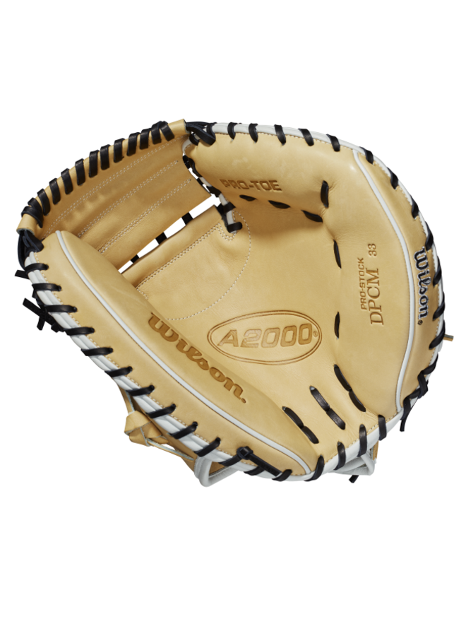 Wilson A2000 CM33 (C) 33 Blonde/Blonde/Black Catchers Mitt Wilson A2000 CM33 (C) 33 Blonde/Blonde/Black Catchers Mitt -Wilson Shop wilson wilson a2000 cm33 c 33 blonde blonde black 6