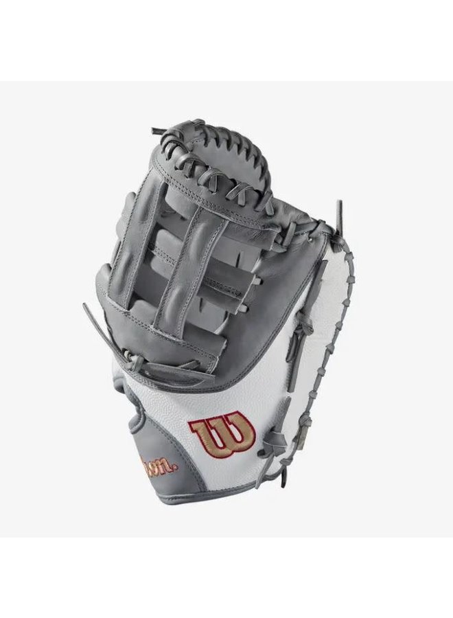 Wilson A2000 Fastpitch FP1B W/SuperSkin (1B) 12 Grey/White SS/Grey 4 Wilson A2000 Fastpitch FP1B W/SuperSkin (1B) 12 Grey/White SS/Grey - Image 4