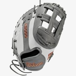 Wilson A2000 Fastpitch FP1B W/SuperSkin (1B) LHT 12 Grey/White SS/Grey