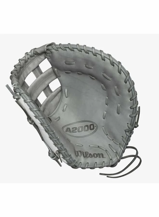 Wilson A2000 Fastpitch FP1B W/SuperSkin (1B) LHT 12 Grey/White SS/Grey - Image 2