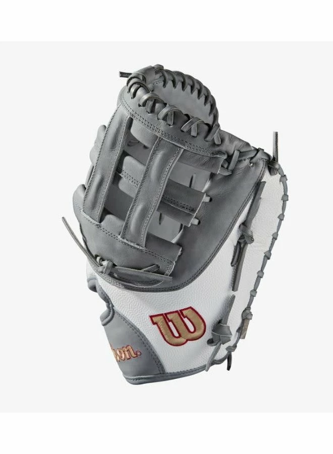 Wilson A2000 Fastpitch FP1B W/SuperSkin (1B) LHT 12 Grey/White SS/Grey - Image 3