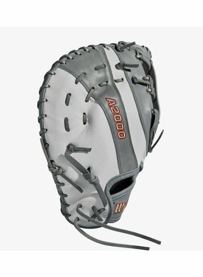 Wilson A2000 Fastpitch FP1B W/SuperSkin (1B) LHT 12 Grey/White SS/Grey - Image 5