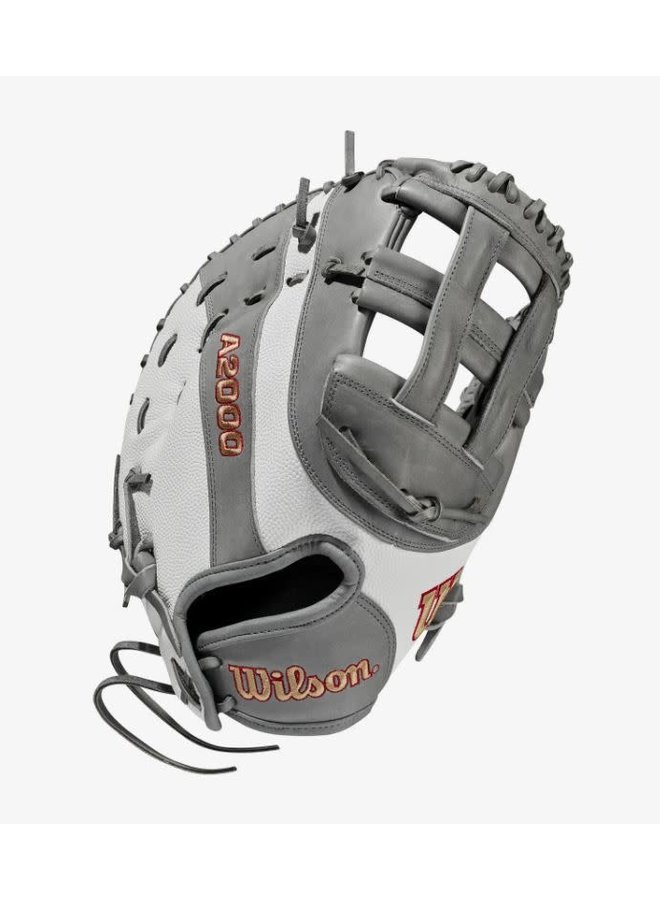 Wilson A2000 Fastpitch FP1B W/SuperSkin (1B) 12 Grey/White SS/Grey 2 Wilson A2000 Fastpitch FP1B W/SuperSkin (1B) 12 Grey/White SS/Grey - Image 2