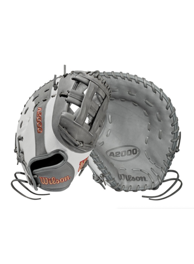 Wilson A2000 Fastpitch FP1B W/SuperSkin (1B) 12 Grey/White SS/Grey 1 Wilson A2000 Fastpitch FP1B W/SuperSkin (1B) 12 Grey/White SS/Grey