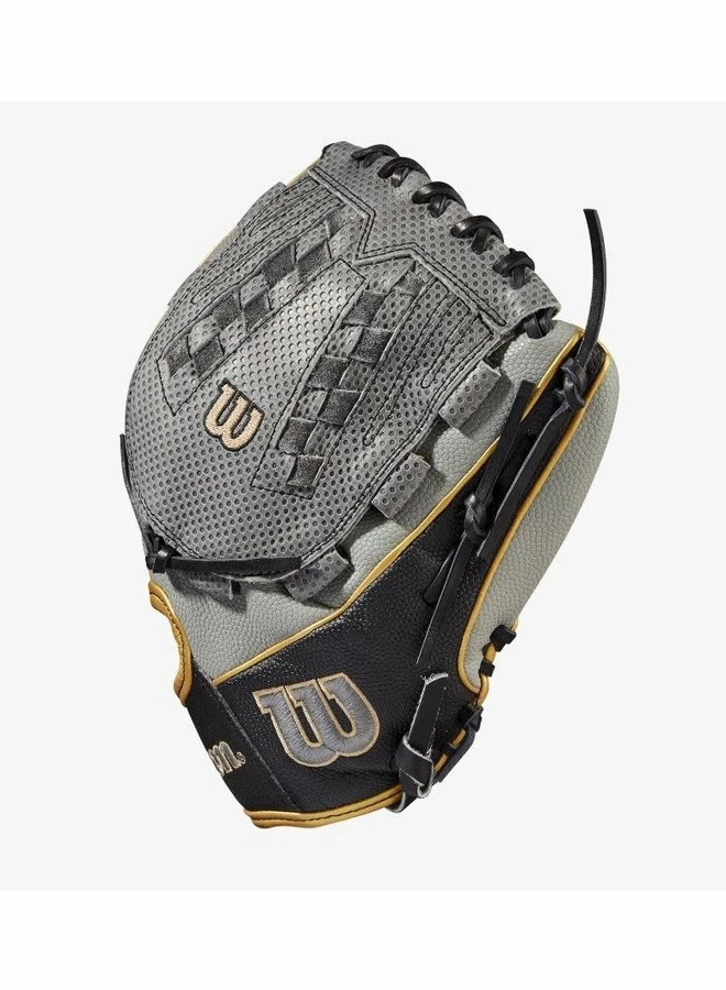 Wilson A2000 FP V125 W/Spin Control & SuperSkin (OF) 12.5 Grey SC /Grey SS/Gold - Image 2