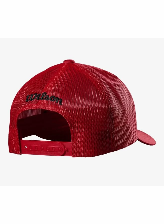 Wilson A2000 Leather Patch Snapback Scarlet Hat - Image 2