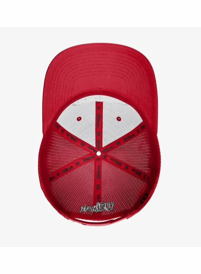 Wilson A2000 Leather Patch Snapback Scarlet Hat - Image 3