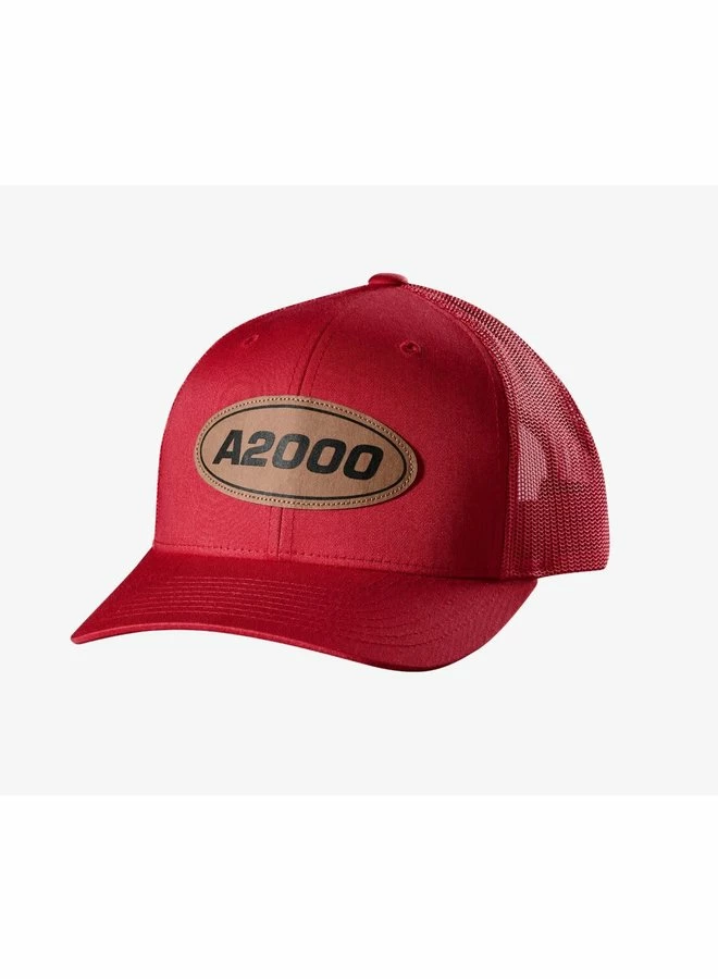 Wilson A2000 Leather Patch Snapback Scarlet Hat